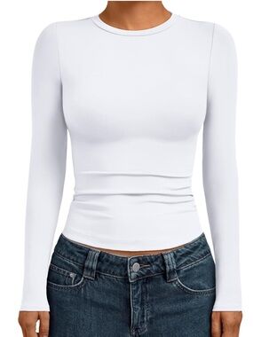 AUTOMET White Long-Sleeve Top